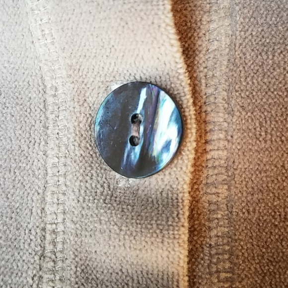 Vintage Tiburon USA taupe velour button jacket, chevron striped A line skirt set - Picture 6 of 8